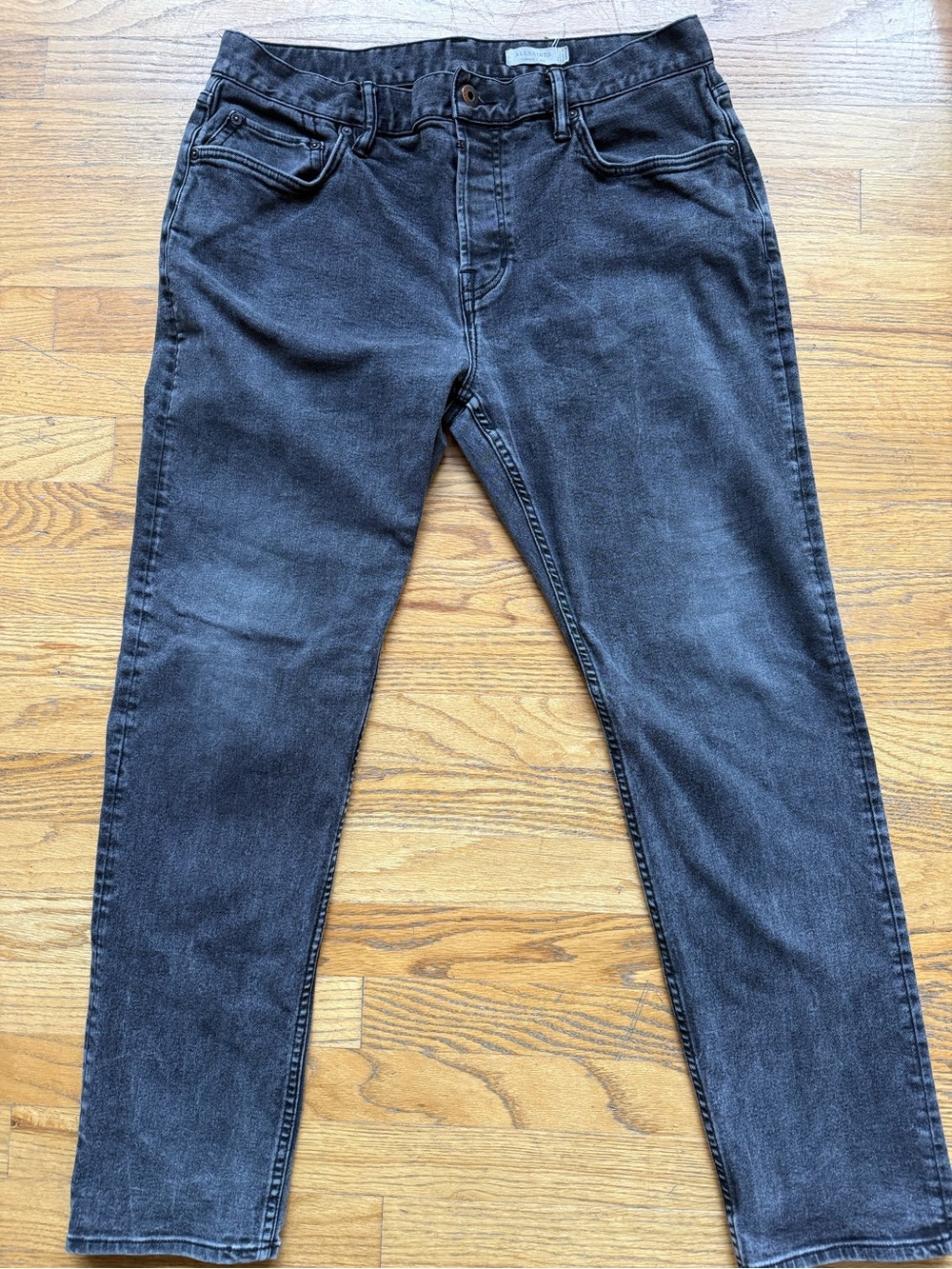 All Saints Men's Slim Straight Jeans in Faded Black